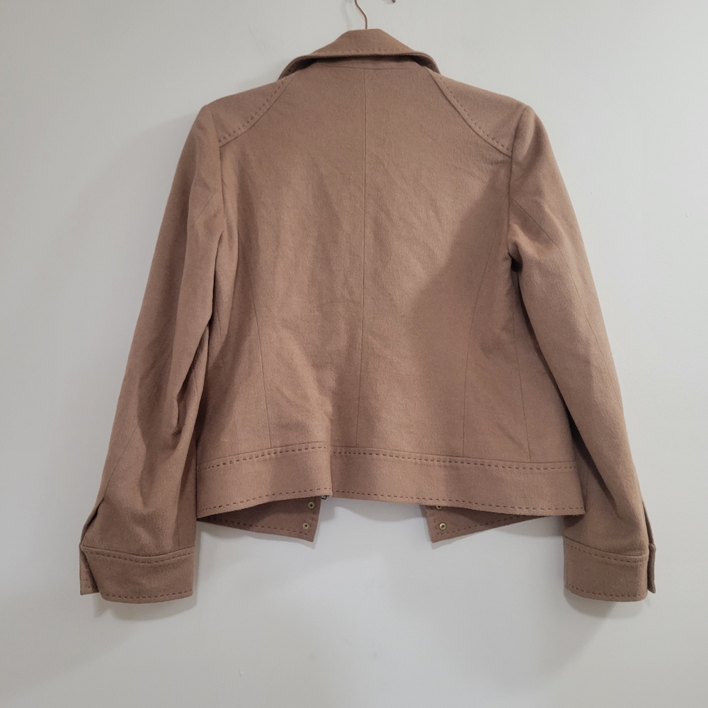 Votre nom wool cashmere tan jacket 2 - Picture 2 of 3